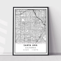 
              Santa Ana, California Modern Map Print 
            