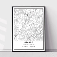 
              Orange, Connecticut Modern Map Print 
            
