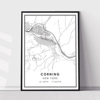 
              Corning, New York Modern Map Print 
            