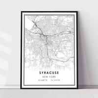 
              Syracuse, New York Modern Map Print
            