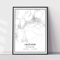 
              Jackson, Wyoming Modern Map Print
            