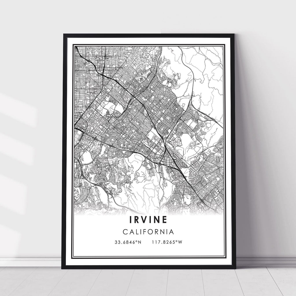 Irvine, California Modern Map Print 