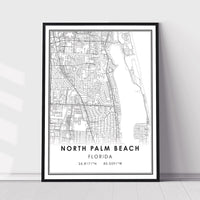 
              North Palm Beach, Florida Modern Map Print 
            