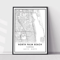 North Palm Beach, Florida Modern Map Print 