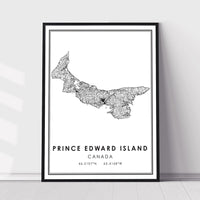 
              Prince Edward Island, Canada Modern Style Map Print 
            