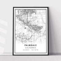 
              Palmdale, California Modern Map Print
            