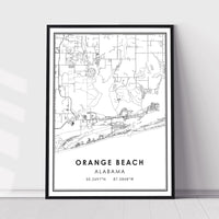 
              Orange Beach, Alabama Modern Map Print 
            
