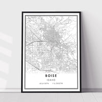 
              Boise, Idaho Modern Map Print 
            