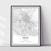Boise, Idaho Modern Map Print 