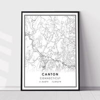
              Canton, Connecticut Modern Map Print 
            