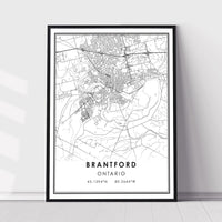 
              Brantford, Ontario Modern Style Map Print 
            