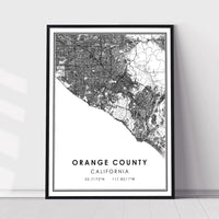 
              Orange County, California Modern Map Print 
            