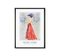 
              Henry somm - Elegant with a red skirt 1890-1900
            