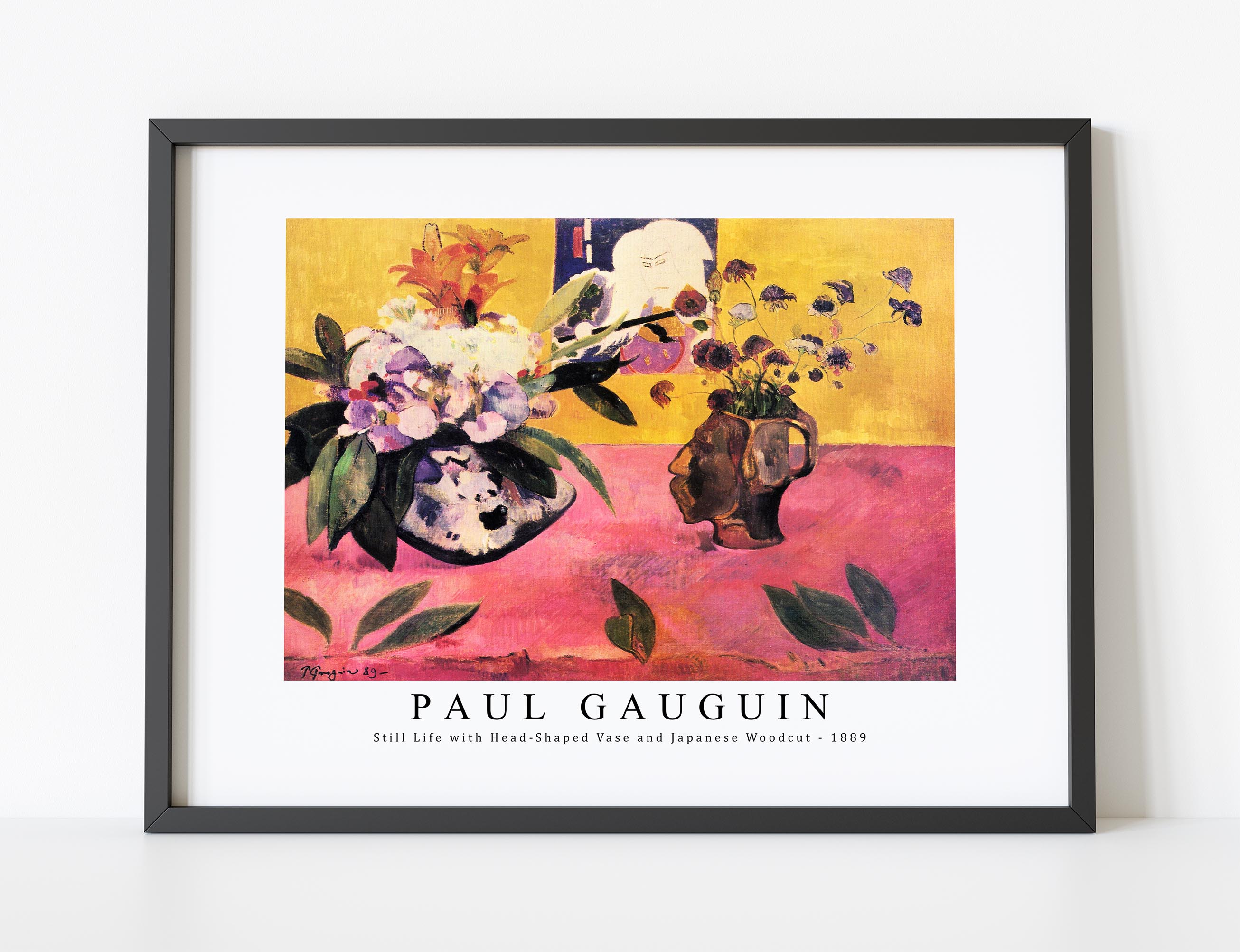 Paul Gauguin、LA MANDOLINE、画集画、新品額装付 Dahlias And Mandolin - Fine Art Print