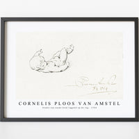 Cornelis ploos van amstel - Studie van naakt kind liggend op de rug-1764