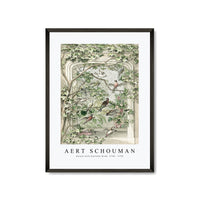 aert schouman - Aviary with fourteen birds -1720-1792