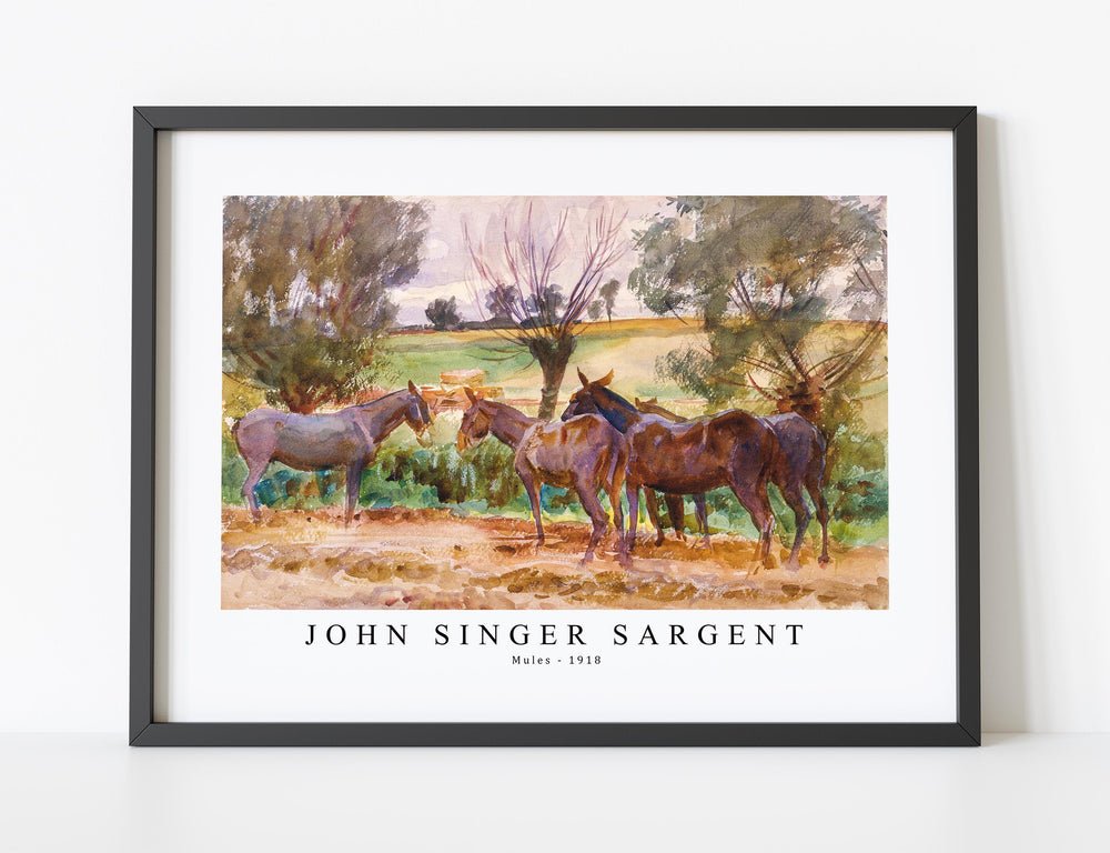 John Singer Sargent - Mules (1918)