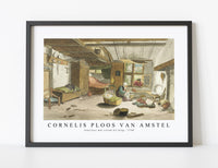 
              Cornelis ploos van amstel - Interieur met vrouw bij wieg-1760
            