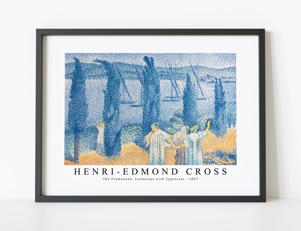 Henri Edmond Cross - The Promenade; Landscape with Cypresses 1897