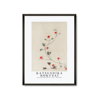 Katsushika Hokusai - Small Red Blossoms on a Vine 1830-1850