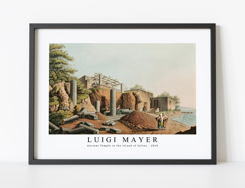 Luigi Mayer - Ancient Temple in the Island of Salina from Views in the Ottoman Dominions, in Europe, in Asia, and some of the Mediterranean islands (1810)