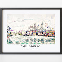 Paul Signac - River scene Rouen (1924)