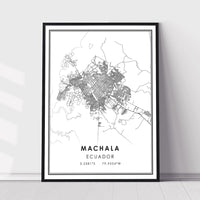 
              Machala, Ecuador Modern Style Map Print
            