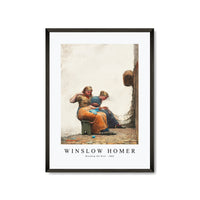 winslow homer - Mending the Nets-1882