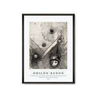 Odilon Redon - On Backdrop of Our Nights God with His Knowing Finger Traces a Multiform Implacable Nightmare 1890