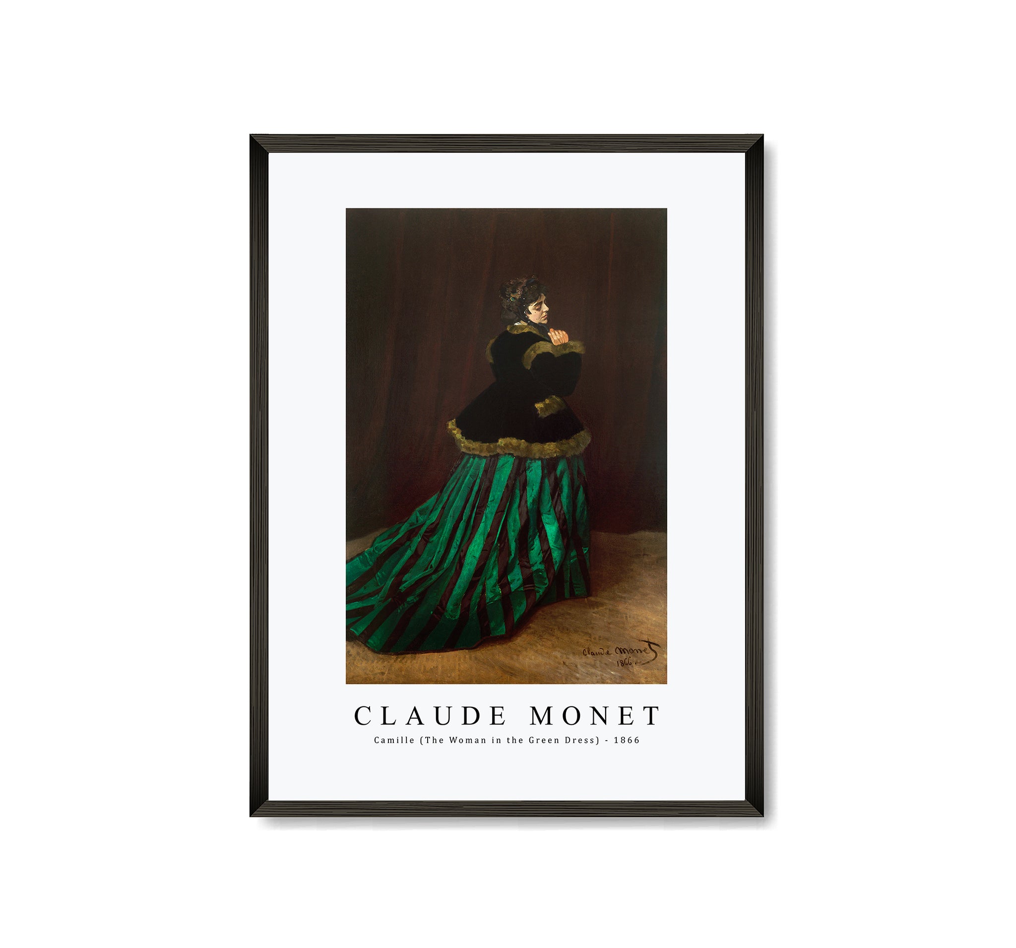 Claude Monet - Camille (The Woman in the Green Dress) 1866| MPCANVAS