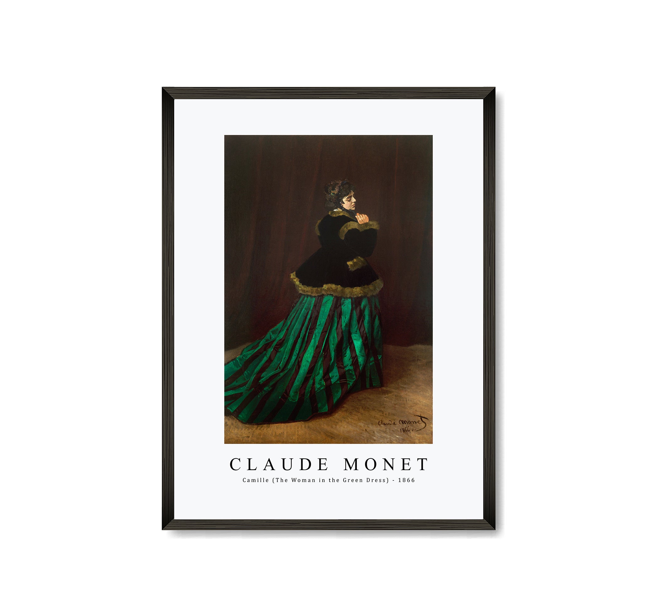 クロード・モネ、Camille or The Woman in the Gree Claude Monet - Camille (The Woman in the Green Dress) 1866| MPCANVAS