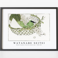 Watanabe Seitei - Basket of grapes from Seitei Kacho Gafu 1890-1891