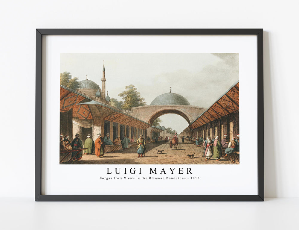 Luigi Mayer - Borgas from Views in the Ottoman Dominions, in Europe, in Asia, and some of the Mediterranean islands (1810)