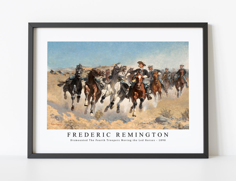 Frederic Remington - Dismounted The Fourth Troopers Moving the Led Horses-1890