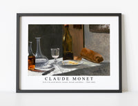 
              Claude Monet - Still Life with Bottle, Carafe, Bread, and Wine  1862-1863
            