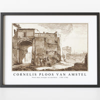Cornelis ploos van amstel - Poort met reiziger en muildier-1781-1782