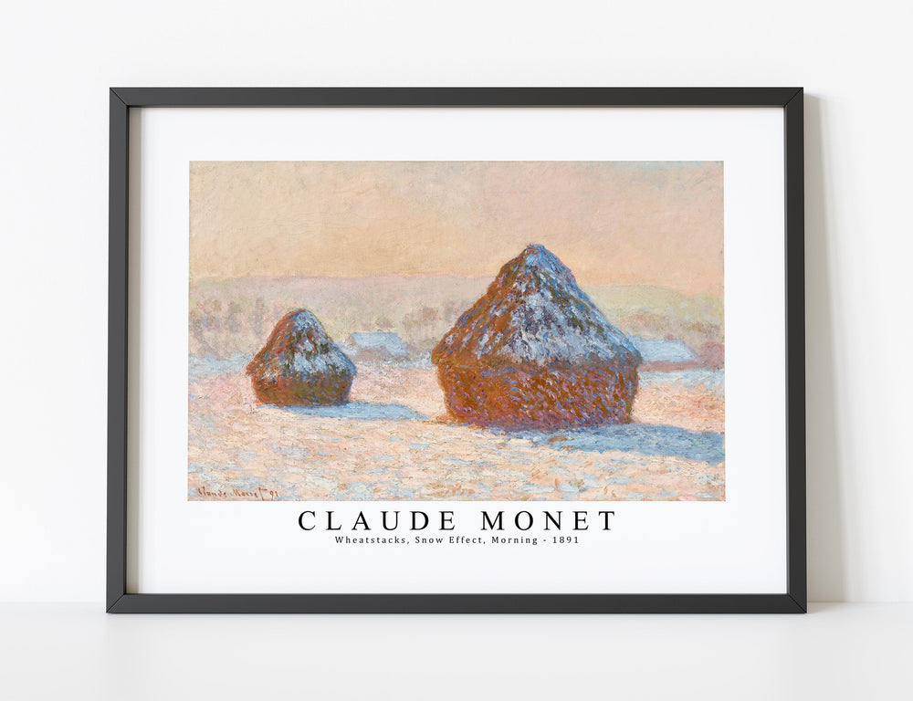 Claude Monet - Wheatstacks, Snow Effect, Morning 1891