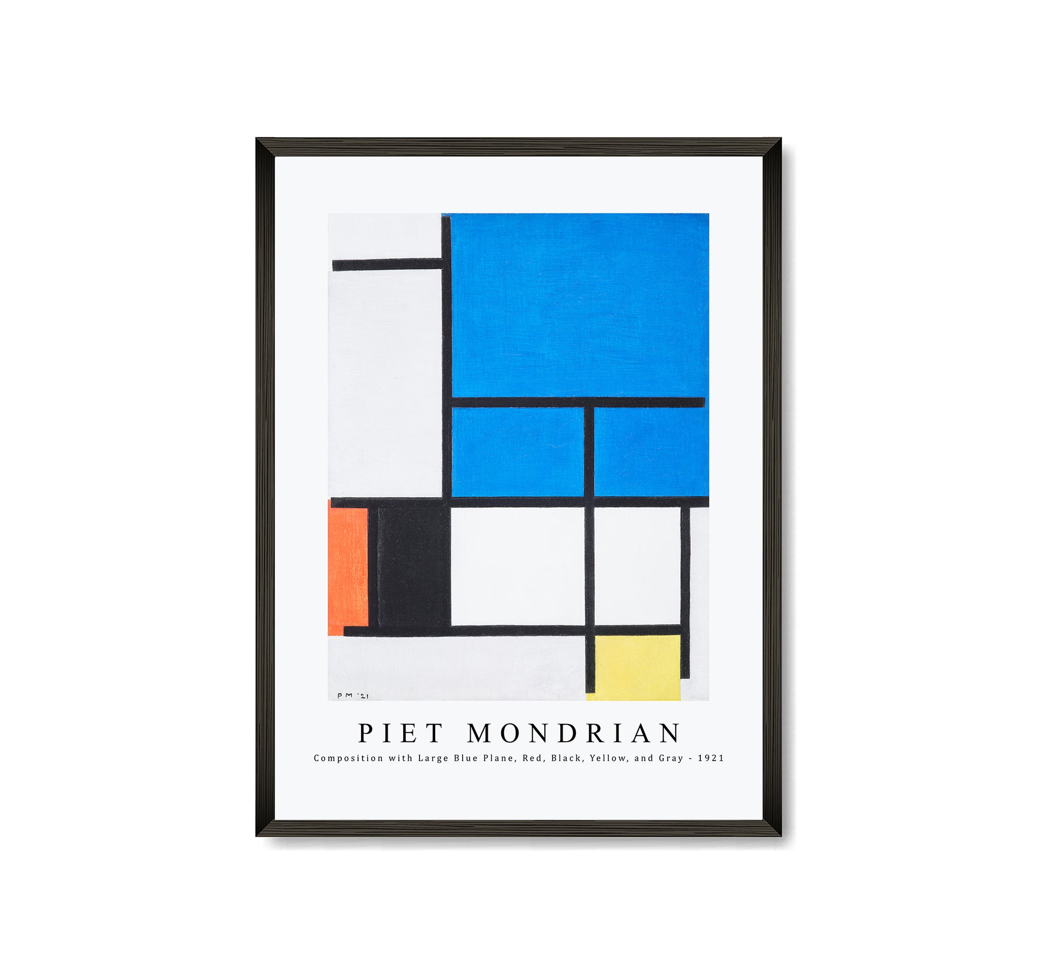 Piet Mondrian - Composition with Large Blue Plane, Red, Black