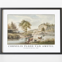 Cornelis ploos van amstel - Riviergezicht met vee-1821