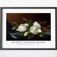Martin Johnson Heade - Magnolias on Light Blue Velvet Cloth (ca. 1885)