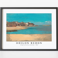Odilon Redon - Village by the Sea in Brittany 1880