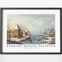 Barbara Regina Dietzsch - Wintergezicht Met Ijsvermaak