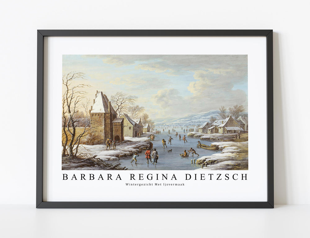Barbara Regina Dietzsch - Wintergezicht Met Ijsvermaak