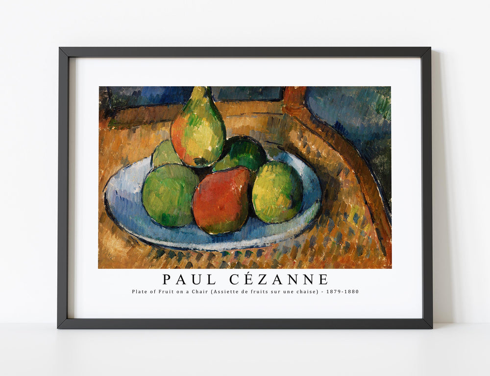 Paul Cezanne - Plate of Fruit on a Chair (Assiette de fruits sur une chaise) 1879-1880