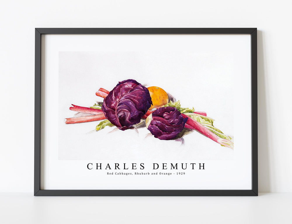 Charles demuth - Red Cabbages, Rhubarb and Orange-1929