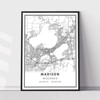 
              Madison, Wisconsin Modern Map Print 
            