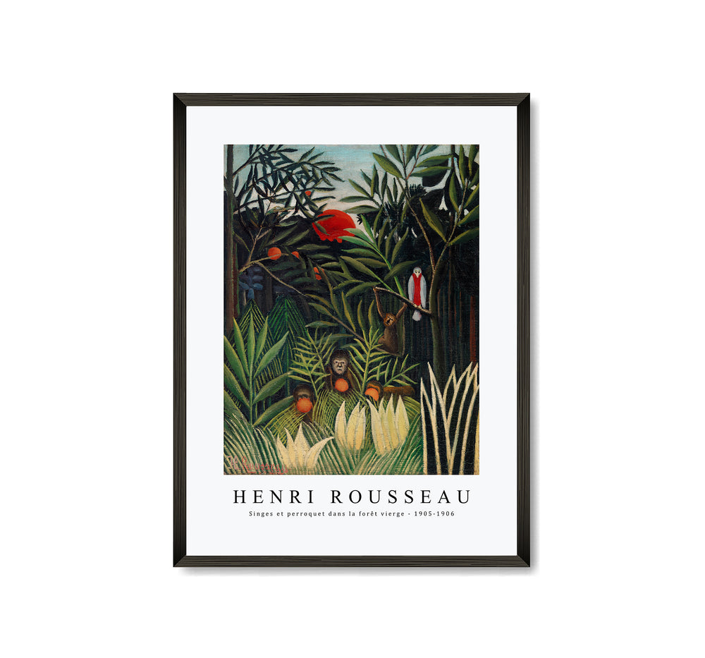 Henri Rousseau - Monkeys and Parrot in the Virgin Forest (Singes et perroquet dans la forêt vierge)1905-1906