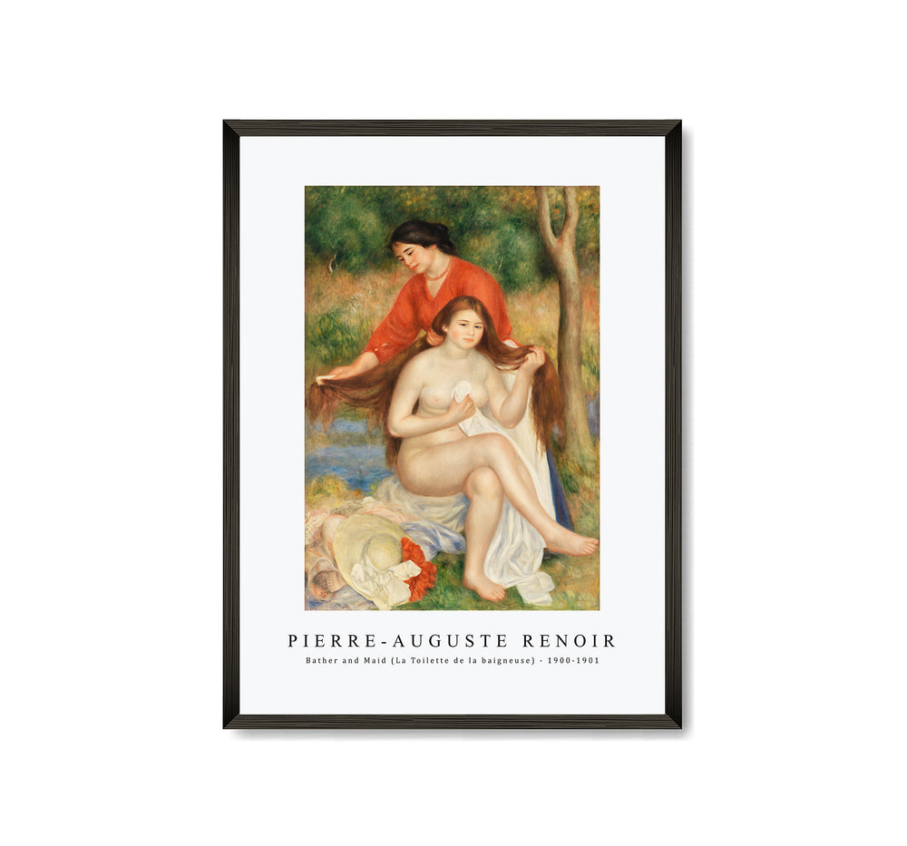 Pierre Auguste Renoir - Bather and Maid (La Toilette de la baigneuse) 1900-1901