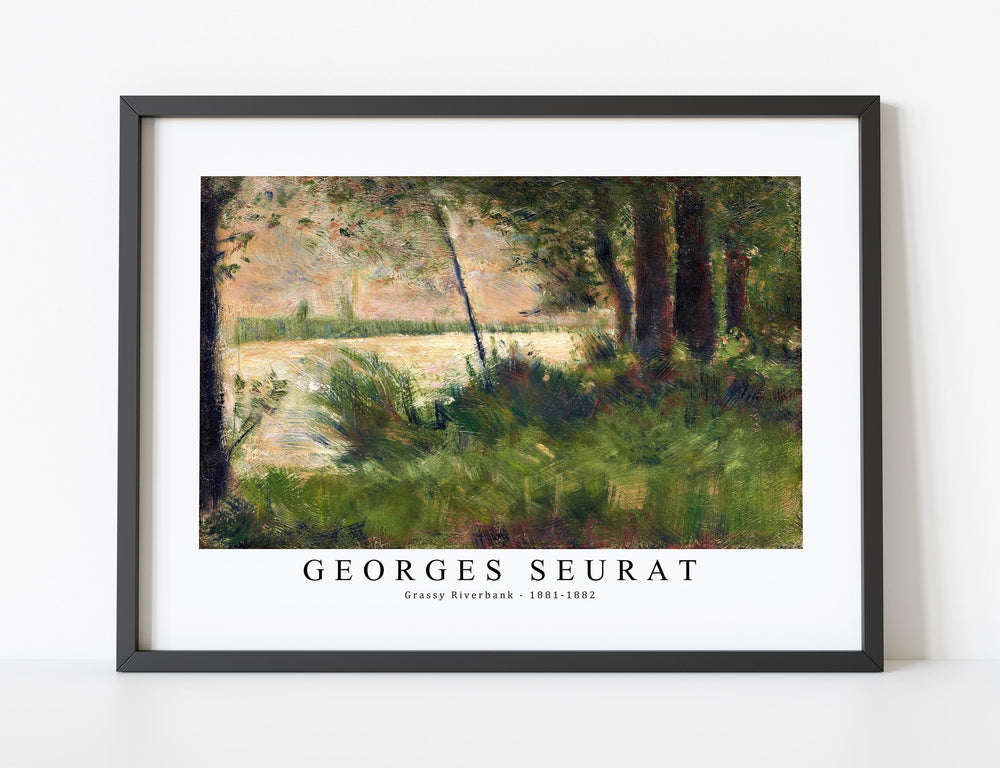 Georges Seurat - Grassy Riverbank 1881-1882