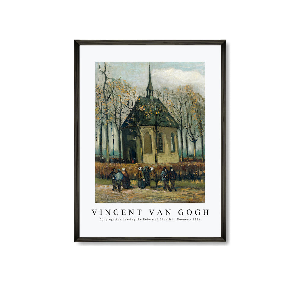 Vincent Van Gogh - Congregation Leaving the Reformed Church in Nuenen 1884